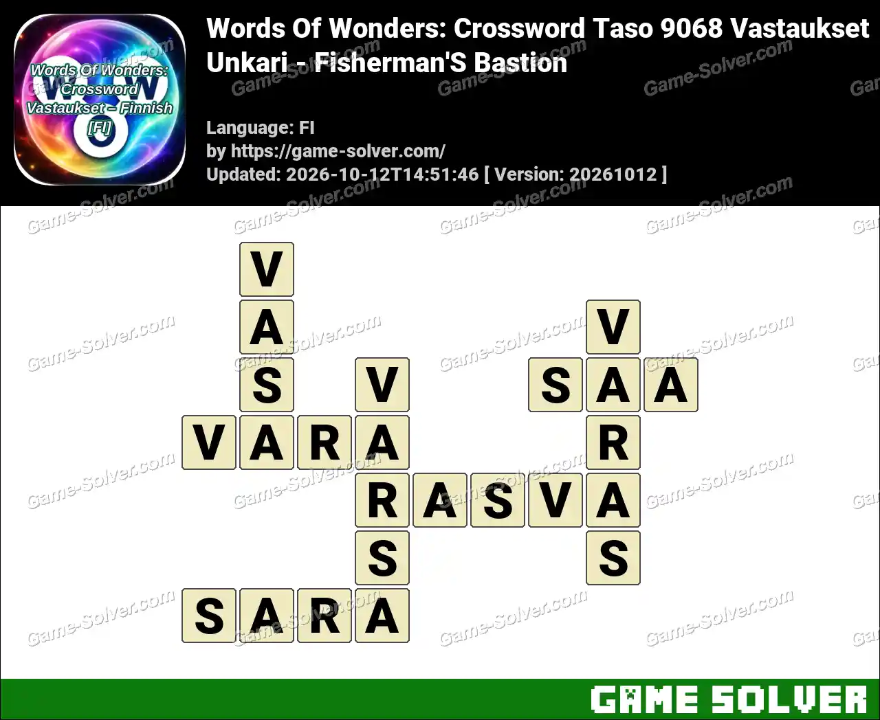 Words Of Wonders: Crossword Taso 9068 Vastaukset – Unkari – Fisherman’S Bastion